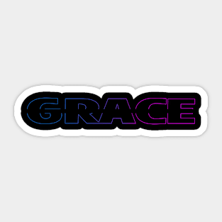 Colorful Grace Christian Design Sticker